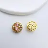 Collar de Cuentas Multi-Paso Mariposa Zirconia Micro-Pavimentada de Color Conservante Color Oro de 18 Quilates Chapado en Cobre Accesorios para Joyería DIY Material de Cuentas de Cristal