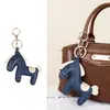 Llavero de Cuero de Alta Gama, Encanto Creativo de Caballo Pequeño para Bolso de Moda, Colgante Personalizado para Coche, Adorno Colgante Hecho a Mano Relleno de Algodón