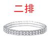 Longrui Europeo y Americano Wish Amazon Europeo y Americano Flash Diamante Fila Diamante Elástico Cristal Tobillera Pulsera Fabricante de Joyería Venta al por Mayor