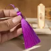 Borla Pequeña de 8 cm Flecos Material Hecho a Mano para DIY Estilo Antiguo Bolsita de Aromas Abanico Pasador Marcapáginas Colgante para Ropa Decoración de Borla