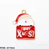 Colgante de Aleación Esmaltada Navideño Colgante de Gota Papá Noel Muñeco de Nieve Reno Colgante de Dibujos Animados Accesorios para Joyería DIY Pulsera Al Por Mayor