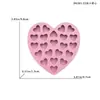 Molde de Silicona Pequeño con Forma de Corazón de 22 Piezas para Manualidades, Molde de Corazón de Durazno de Grado Alimenticio, Charola para Hielo, Molde para Pastel