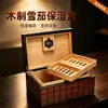 Humidor para charutos com higrômetro embutido, caixa de charutos portátil em madeira maciça, caixa de armazenamento de charutos, atacado do fabricante