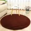 Alfombra de Piso para Habitación Infantil junto a la Cama Sofá Alfombra de Piel Sintética Simple Estilo Nórdico Ins Alfombra Redonda de Piel Sintética de Conejo para Balcón Sala de Estar