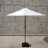 Sombrilla de playa de doble columna con esqueleto de fibra, protección solar, mango largo, para jardín, exterior