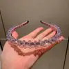 2025 Nueva Elegante Diadema con Dientes Full Diamante Pasador Flequillo Herramienta de Peinado para el Cabello Lavado Facial Peine Coreano Simple