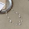 Collar de cuentas multicapa con diseño de mariposa tridimensional, estilo femenino, con personalidad, temperamento y cadena de clavícula que combina con todo, accesorios de estilo femenino.