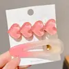 Novo Estilo 2026 Presilha Rosa Estrela para Cabelo Feminino, Presilha Bb para Franja Lateral, Piranha Pequena Fofa para Testa, Acessório de Cabelo