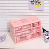 Sanrio Desktop Gaveta Tipo Grade Nove Quadrados Caixa de Armazenamento Armazenamento de Quarto Porta Canetas Dormitório Estudantil Caixa de Armazenamento com Gavetas