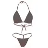Roupa Íntima Sexy Transfronteiriça Mini Roupa de Banho Moda Praia Feminina Perspectiva Sexy ebay Conjunto Biquíni Três Pontos Z818
