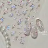 Pegatinas Metálicas para Manicura DIY Pegatinas para Uñas Estilo Ballet Estilo Exquisito Bordado Rosa Joyería Material Accesorios para Uñas Portátiles