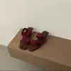 Sandálias Estilo Francês 2025 Novo Verão Senso Sapatos Outwear Sandálias Salto Alto Nicho Elegante Fada