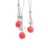 Una fruta de la paz~ Llavero de fruta pequeña y realista, correa para teléfono, decoración de mochila, accesorio colgante para coche