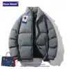 Chaqueta de Plumón y Algodón NASA para Hombre 2026 Nueva de Invierno Engrosada Moderna Cuello Alto Abrigo Acolchado de Pareja Ropa de Invierno