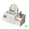 Tocador de Escritorio Caja de Almacenamiento para Cosméticos, Organizador de Productos para el Cuidado de la Piel y Joyería, Organizador de Maquillaje Multifuncional Tipo Cajón para el Hogar