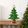 Nuevo adorno de plástico para árbol de Navidad de animal en motocicleta de Santa Claus soplado, accesorio de decoración navideña creativa