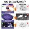 Jogo de Tabuleiro Dungeons and Dragons Conjunto de 7 Peças Olho de Gato Roxo Padrão RPG Dnd Diamante Multifacetado
