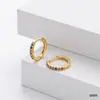 Brincos de Argola Coloridos com Zircônia em Prata de Lei S925 para Mulheres, Pequenos Brincos de Argola Coloridos com Zircônia, Piercings de Cartilagem, Atacado de Fábrica Transfronteiriço