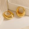Aretes Estilo Similar de Bai Baihe Diseño Nicho Elegante Francés Retro Simple Ins Estilo Frío Hebilla de Oreja Aretes de Aro