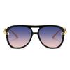 Gafas de Sol de Aviador Modelo Nuevo 2026 para Mujer con Patillas Metálicas Retorcidas, Gafas de Calle de Alta Gama para Hombre, Gafas de Sol de Marco Grande con Doble Puente