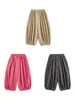 Nuevos pantalones casuales de estilo coreano Wulibu para niños de primavera y otoño, pantalones holgados para niñas, elegantes pantalones con puños de capullo de flor anti-mosquitos