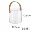 Papelera de Escritorio Transparente para el Hogar de Tamaño Pequeño Barril de Almacenamiento Acrílico para Mesa Mini Mesa Portátil Popular en Internet Barril Pequeño