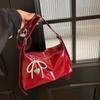Bolso Cruzado de Mujer Estilo Coreano para Viajes Verano 2024 Nuevo de Moda Bolso de Hombro Cruzado de Cuero Suave Bolso Rojo de Moda para Debajo del Brazo