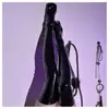 Guoyun Lencería Sexy Cuero Patentado Ropa Sexy Cremallera SM Alta Elasticidad Cuero Brillante PU Falda de Cadera para Discoteca Estilo Pura Lustre Body