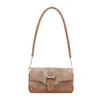 Bolsa Feminina Estilo Novo Simples Retrô Moda Casual Personalidade Bolsa de Ombro Tendência Outono 2026 Bolsa Quadrada Pequena Texturizada
