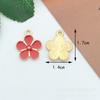 Accesorios de bricolaje Serie Roja Material de aleación Flor clásica Ins Pendientes Pulsera Llavero Colgante