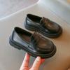 Zapatos de vestir sencillos para niños, Zapatos pequeños de cuero para niños, Zapatos pequeños de cuero de color liso estilo británico de verano para niños, Zapatos para niños medianos y grandes 3-12