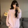 240g Pijama Derong Outono e Inverno Coreano Cor Pura Ins Simples Preguiçoso Casual Usável Quente Gola Redonda Roupa de Casa