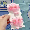 Pinza para el Cabello de Mariposa Bordada en Malla para Niñas, Lindo Estilo Vintage Clip para el Cabello de Celebridad de Internet, Par de Accesorios para el Flequillo de Bebé de Princesa