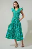 Vestido largo sin mangas con estampado floral de moda de marca independiente para mujer, nuevo estilo de vacaciones en la playa de verano 2025 para mujer