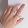 Anillo de dedo índice abierto con números romanos en plata esterlina S925 para mujer, sencillo, moderno, personalizado, estilo retro.