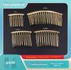 Acessórios de joalheria faça você mesmo, preservação de cor, ouro, 12 dentes, pente de cabelo torcido, acessórios para cabelo, vários tamanhos, atacado