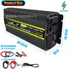 Inversor de onda pura 12V a 220V 1000W 6000W convertidor de potencia con pantalla LED inteligente de voltaje
