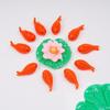 Pez Pequeño Tridimensional Mini Koi Rojo Resina Pequeños Adornos Micro Paisaje Acuario Adornos Paisajísticos Decoración de Jardinería Pequeños Accesorios