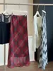 Saia de Xadrez Retrô para Mulheres Verão 2026 Novo Estilo de Moda Fina Cintura Alta Efeito Emagrecedor Saia Evasê Cauda de Peixe