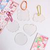 Diy degradê goo Chuck glitter acrílico chaveiro pingente transparente amor goo card caseiro pequeno disco wafer