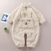Mono de Invierno para Bebé Ropa Cálida para el Hogar de Bebé Pijamas Lindos de Dibujos Animados para Niños Ropa Nueva de Peluche de Panda