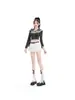 Falda Petite de Cintura Alta Estilo Coreano para Mujer 2025 Primavera y Otoño Nuevo Pantalón Falda Plisada con un Diseño Único Falda Corta