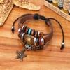 Pulsera de piel de vaca con personalidad retro, temperamento de moda, Joker, pulsera de cuero con cuentas, nuevo suministro de fabricantes de pulseras
