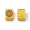 Novo amuleto da sorte estilo chinês, contas de mahjong, pulseira com conta central vermelha, acessórios de joias, pingente, contas soltas DIY feitas à mão
