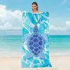 Toalha de Praia e Bolsa de Ombro 2 em 1 Personalizada, Bolsa de Ombro de Praia Multifuncional Dobrável com Toalha Estampada que Absorve Água