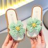 Chinelos para meninas verão nova casa antiderrapante estilo coreano fada respirável princesa sapatos