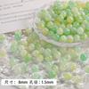 La primavera se acerca Jade Roto Sentido Gradiente Vidrio Vidrio Cuentas Redondas Hecho a Mano DIY Pulsera Collar Joyería para Orejas Cuentas