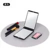 Espejo de maquillaje LED para niñas, espejo de belleza portátil para maquillaje, 8 luces, regalo, espejo pequeño, espejo plegable, espejo de dos pliegues