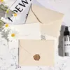 Sobres y papelería de textura de lino simple, cartas de amor vintage, papel kraft engrosado, papel especial para invitaciones y postales, cera para sellar y papelería