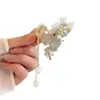 Pinza para el Cabello de Conejo Suzuki Orquídea de Grado Medio Alto Pinza para Media Recogida Pinza para la Parte Posterior de la Cabeza Rascador de Cabello Borla Pinza de Agarre Pinza de Disco para el Cabello para Mujer